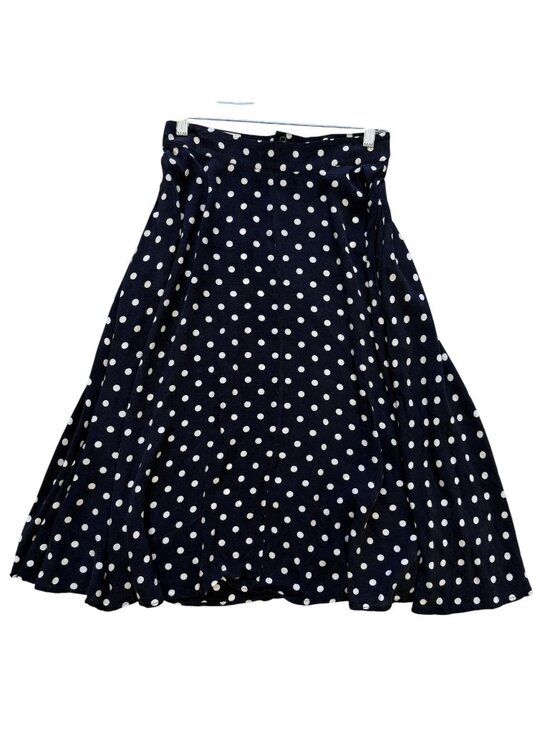 Weiz Copenhagen Dresses & Skirts - Weiz Copenhagen Womens Polka Dot A-Line Skirt Navy White S Flirty Coquette